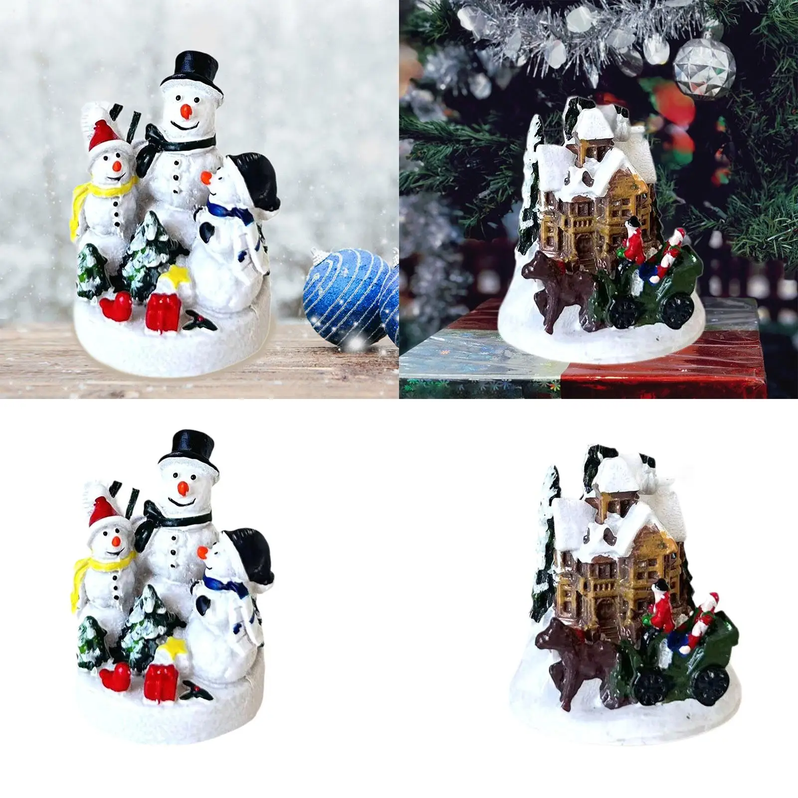 Christmas Decoration Sculpture Gift Collectible Arts Christmas Figurine for
