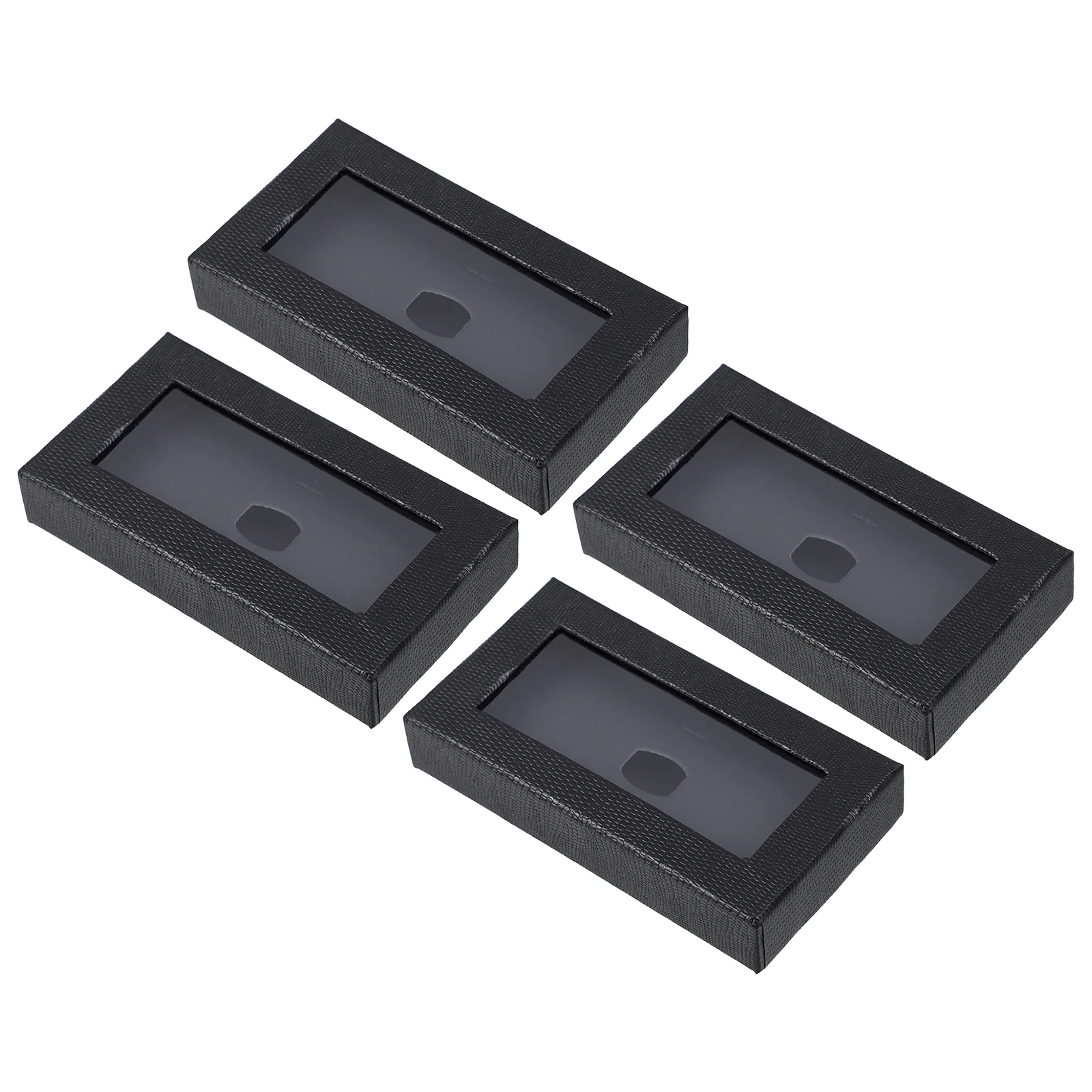

4Pcs Bow Tie Boxes for Men Black Snake Pattern Clear Window Bow Tie Packaging Box Party Favor Display Storage Bakery Treat Boxes