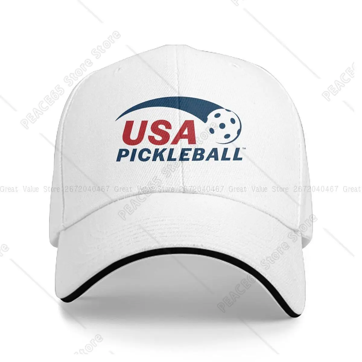 Gewassen Heren Baseballpet Usa Pickleball Trucker Snapback Caps Vader Hoed Pickleball Sport Golf Hoeden