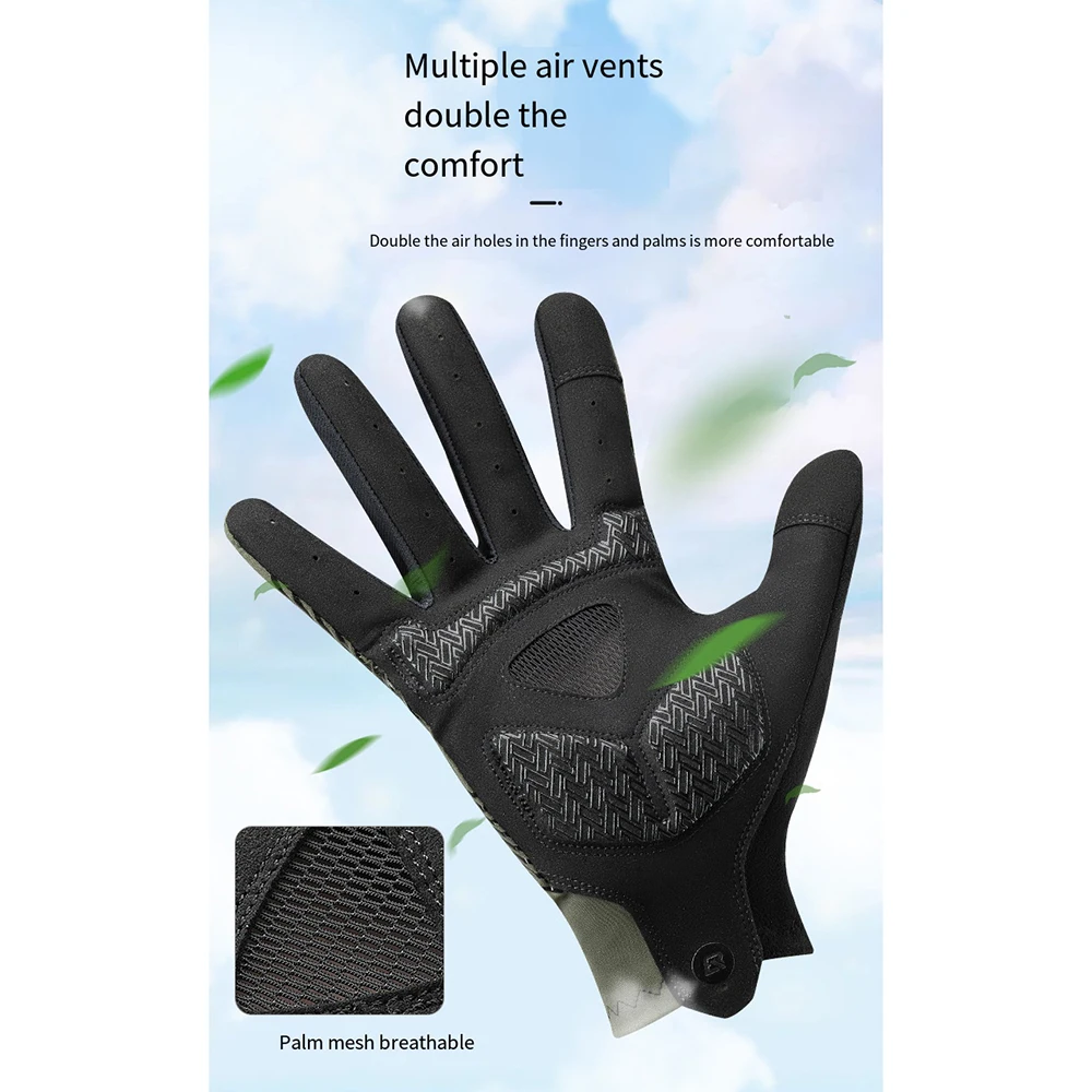 Cycling Gloves Spring Summer Fall Full Finger Touchscreen Bike Glove Comfortable Breathable Anti-slip Gloves Bicycle Accessories