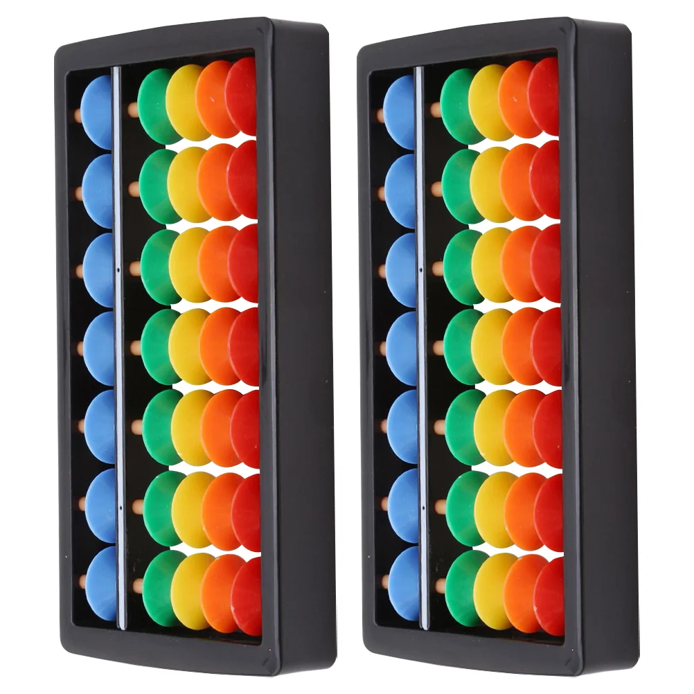 

2 PCS 7 Gears Abacus Calculators Math Learning Toy Kids Teaching Aids Students ABS Mental Arithmetic Leaning