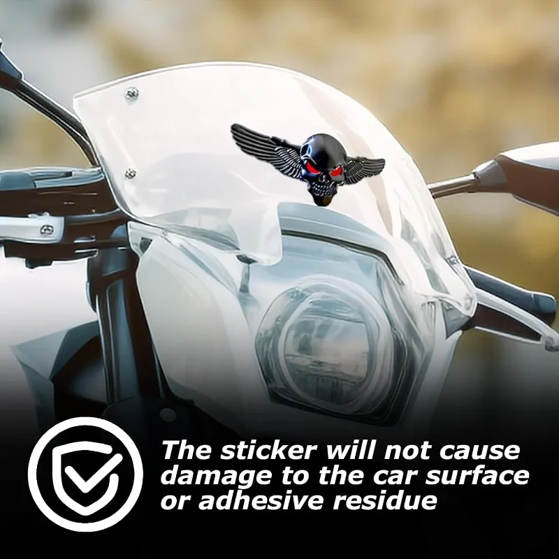 

2-х шт. металлическая наклейка для 3D-автомобиля, наклейки с черепом для мотоциклов, автомобилей, шлемов, крышки топливного бака