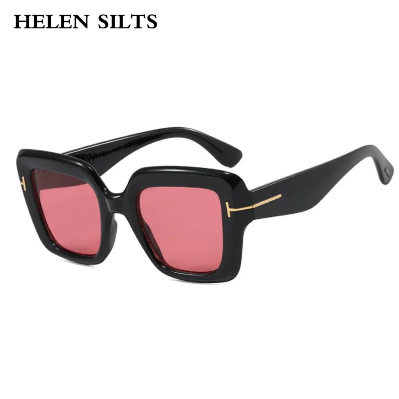 

Luxury Oversized Square Sunglasses UV400 Fashion Rivets Eyewear Shades for Women And Men Yellow Blue Sun Glasses