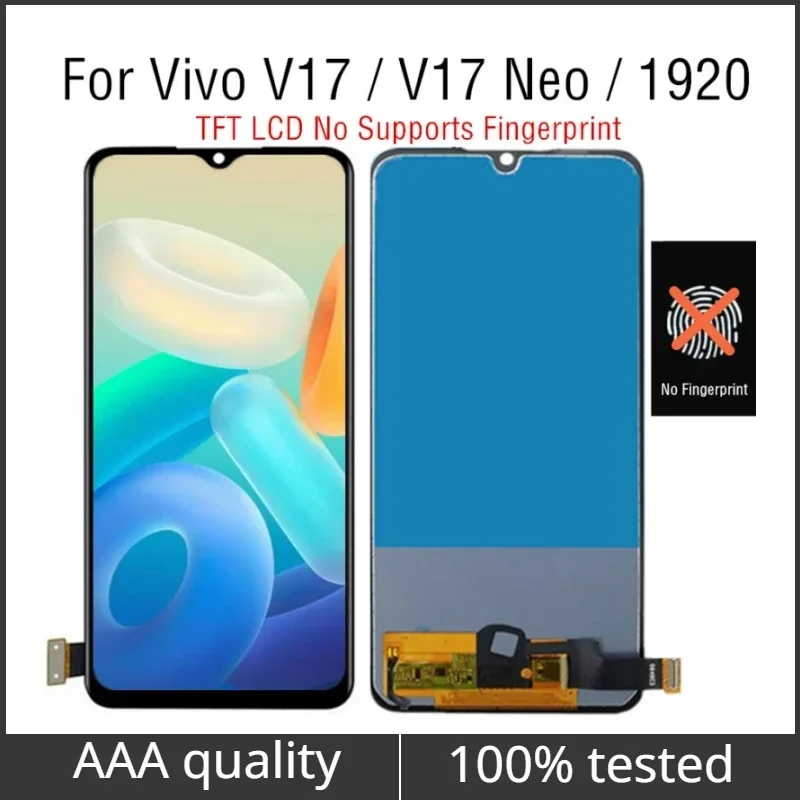 

6,38 дюймовый TFT ЖК-дисплей для vivo V17 Россия ЖК-дисплей V1945A ЖК-дисплей кодирующий преобразователь сенсорного экрана в сборе заменить для Vivo v17 Neo LCD