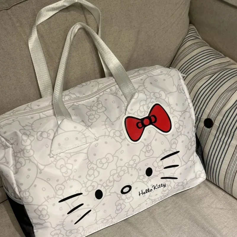 

Дорожная сумка Sanrio Hello Kitty, милый мультяшный чемодан, сумка на одно плечо, дорожные сумки, большая вместительная сумка через плечо, подарок