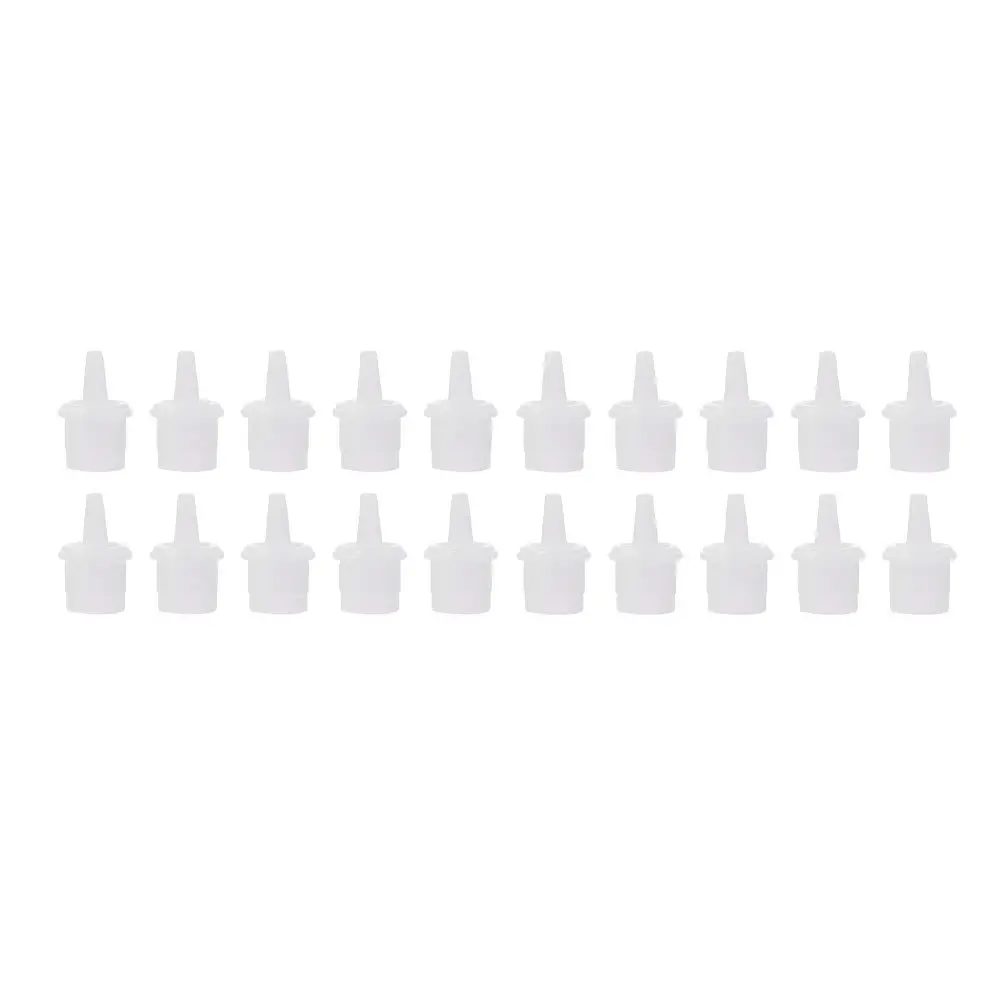50개 내구성 있는 속눈썹 접착제 병 노즐 교체 캡 플라스틱 속눈썹 연장 병 팁 뷰티 살롱 교체 캡