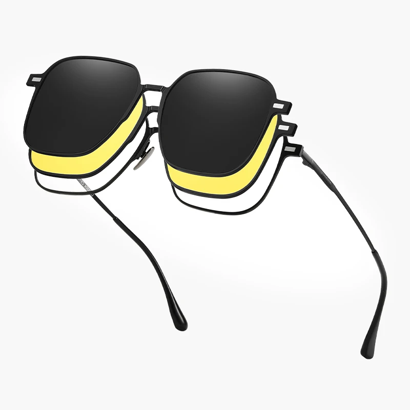 

Fashion Polarized Sunglasses Man Magnetic Anti Blue Light Clip On Sun Glasses Women Luxury Brand Vintage Night Vision Goggles