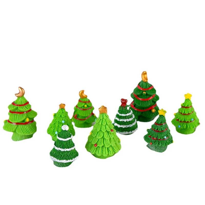 Picture 5: 5Pcs Random Color Cute Party Crafts Creative Christmas Micro Landscape Set Mini Trees Decorations Christmas Tree Ornaments