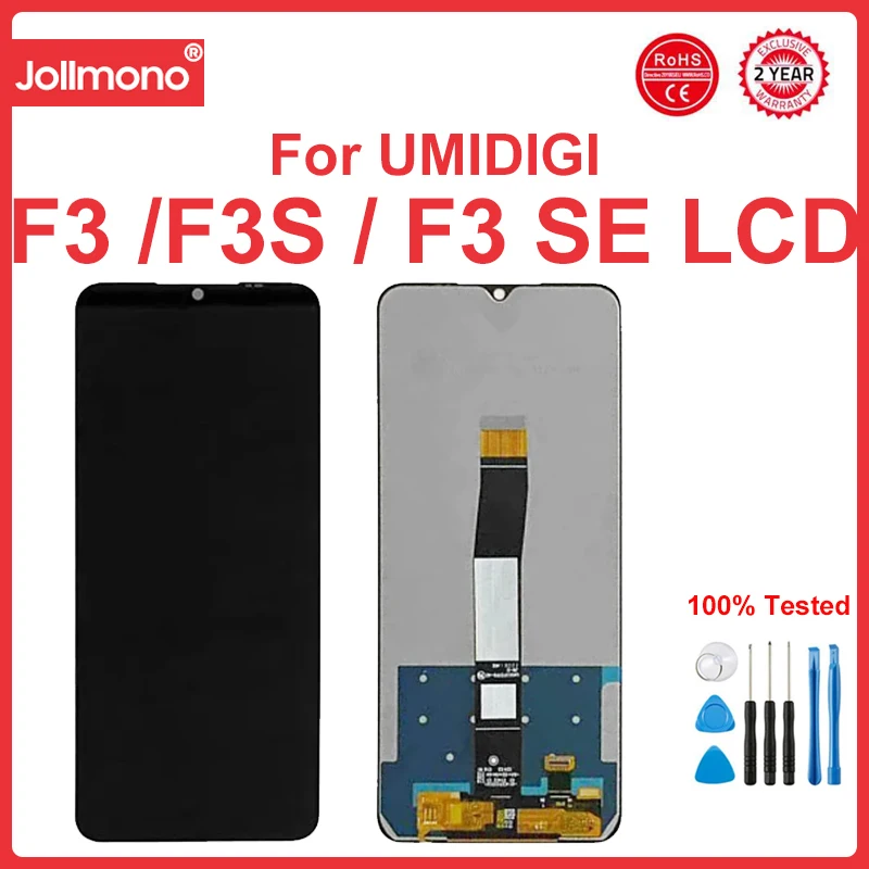 

100% Tested For UMIDIGI F3 F3S F3 SE LCD Display Touch Screen Digitizer Replacement For UMIDIGI F3 / F3S / F3SE LCD Repair Parts