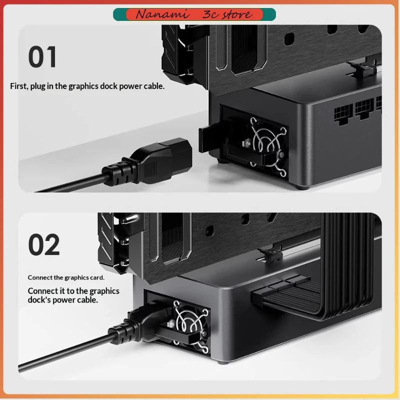 AG02 Graphics Card Dock OCulink USB4 Interface Reverse Power Supply 100W Built-in 800W Power Supply Gifts