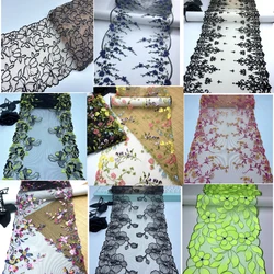 Bilateral Embroidered Lace Trim Net Embroidery Tulle Lace Fabric Mesh DIY Lace Sewing Fabric Bra Crafts for Lingerie Needle Work