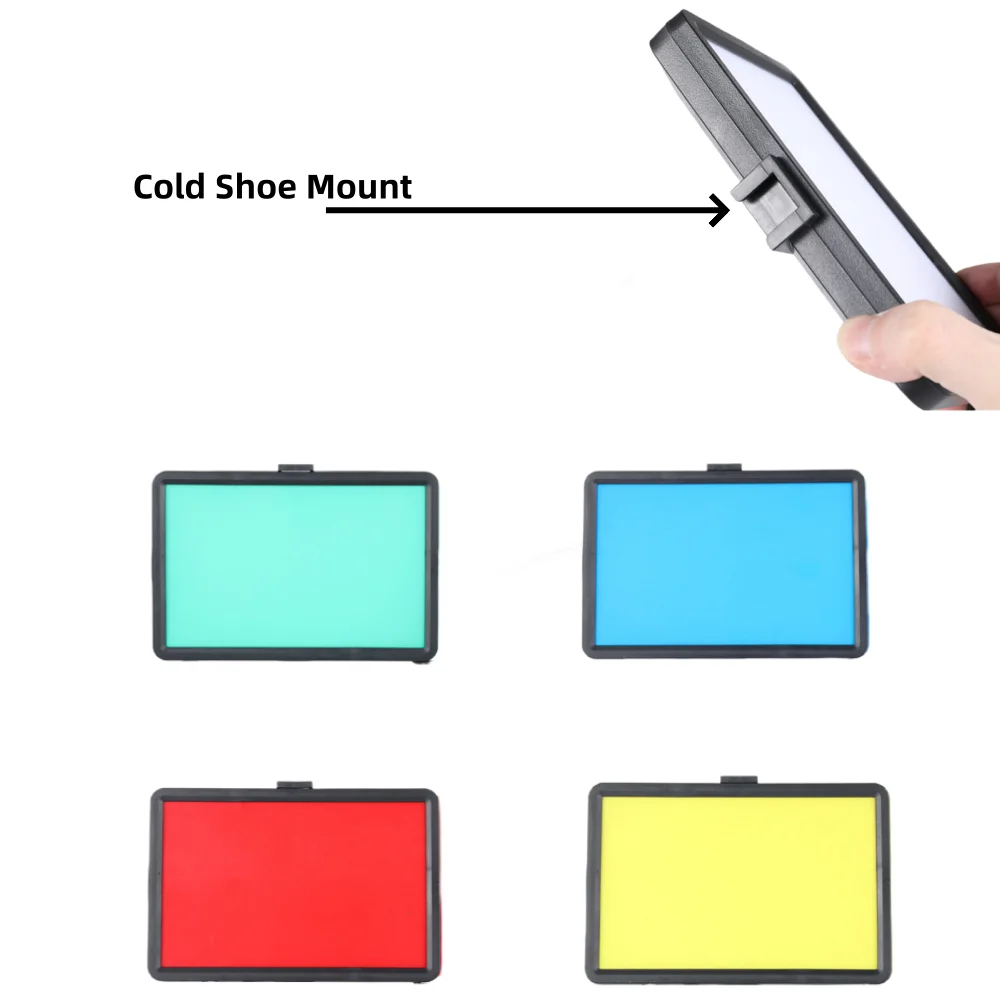 Photo Studio 8-inch Led Fill Light Video Fill Lamp Panel Photography Lighting for Live Streaming With 4 Colors RGB Filter