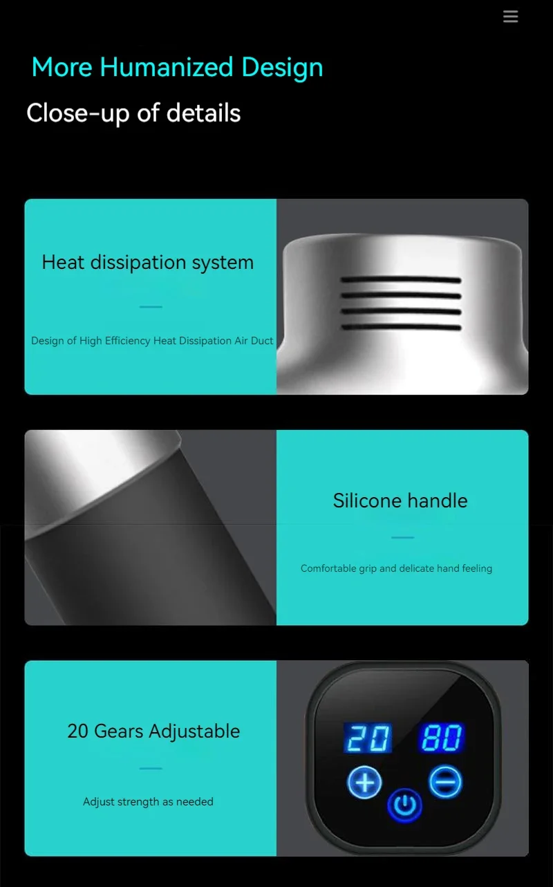 Рисунок 5 - Массажный пистолет с 4 насадками