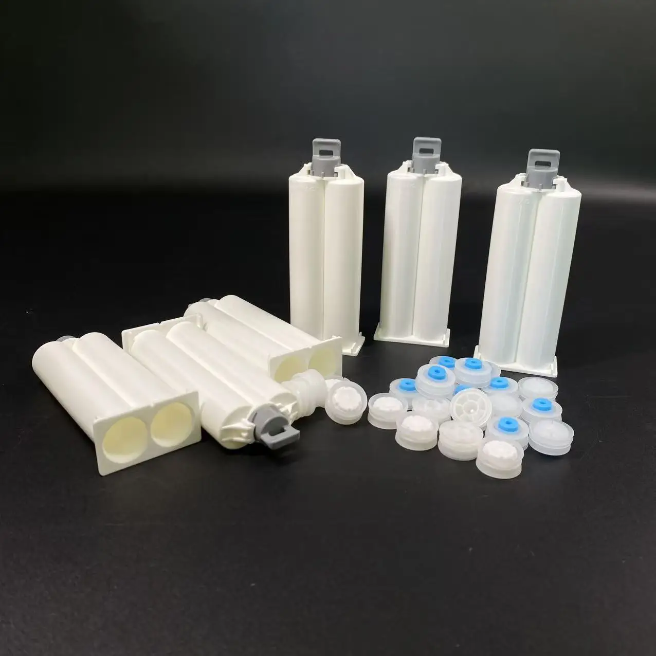 Factroy Direct 50 mL 1:1 White Dual AB Glue Epoxy Cartridge Disposable Empty Tube Plastic 2K-Cartridge AB 050-01-10-81