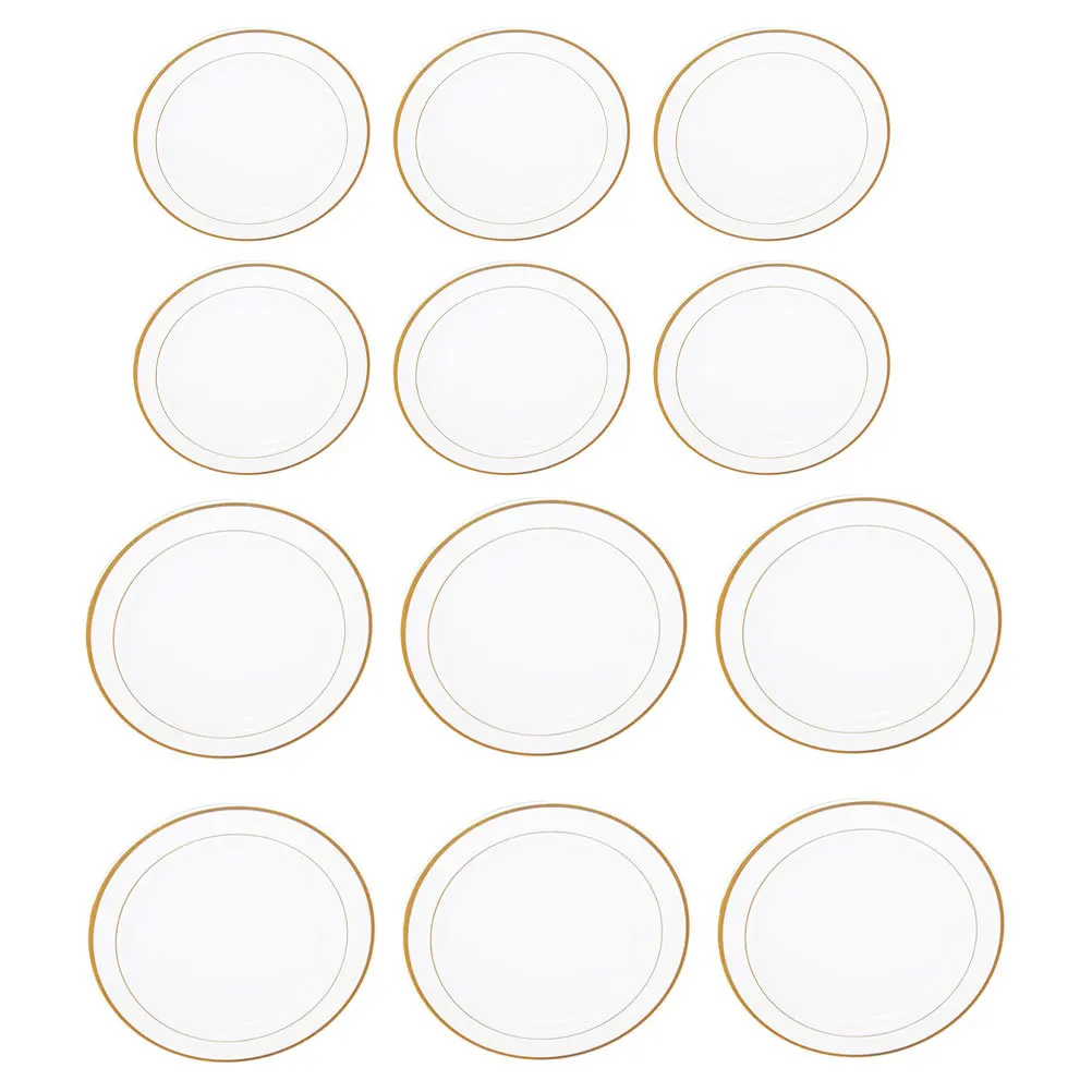 

20pcs Disposable Plate Set Ps Material Lightweight For Party Food Serving Gathering Festival Cake Fruit Table Home