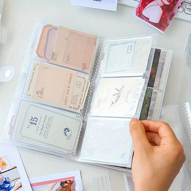 120 Card Slot Large Capacity Transparent Card Album - IP Cards, Bills, Commemorative Coins, and Stamp Collections