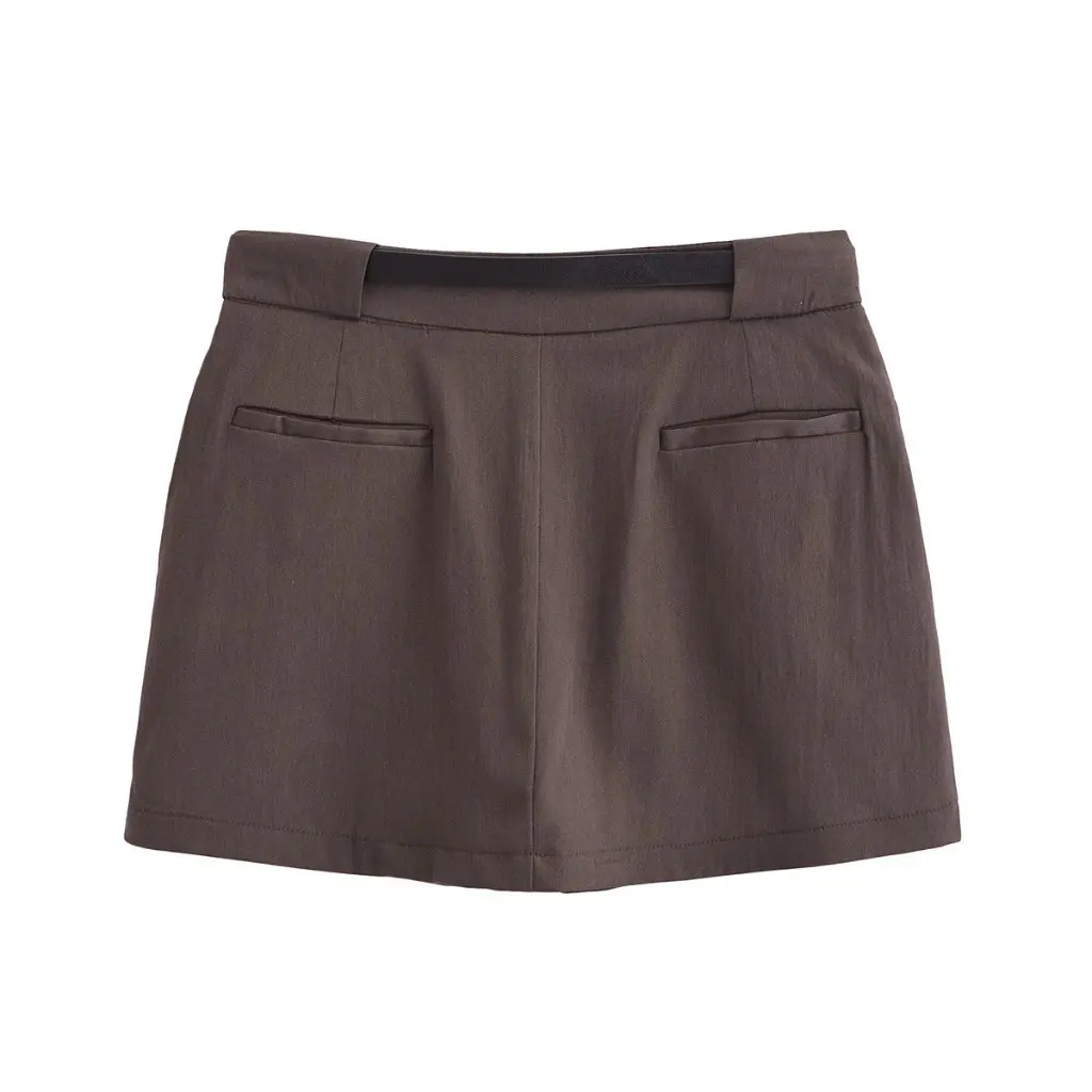 

European And American Fashion Short Skirt with Waist Design Winter New Style Simple A-Line Skirt for Women E5240393