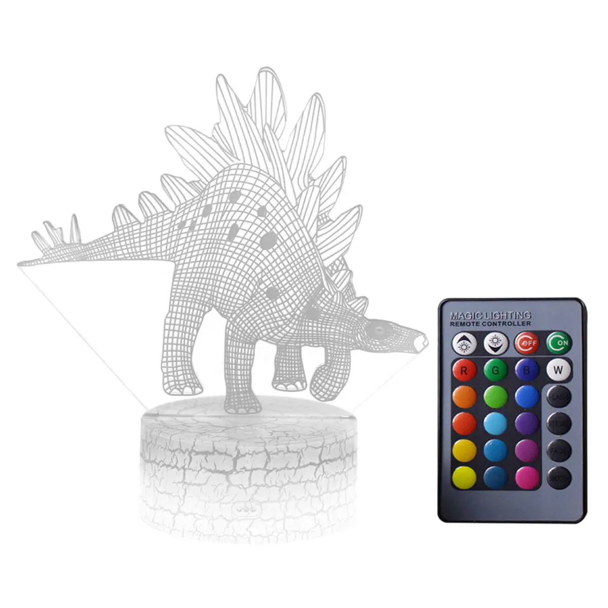 3D ضوء الليل LED الإبداعية الملونة تغيير مصباح للمنزل غرفة نوم مخزن USB إمدادات زر الكراك