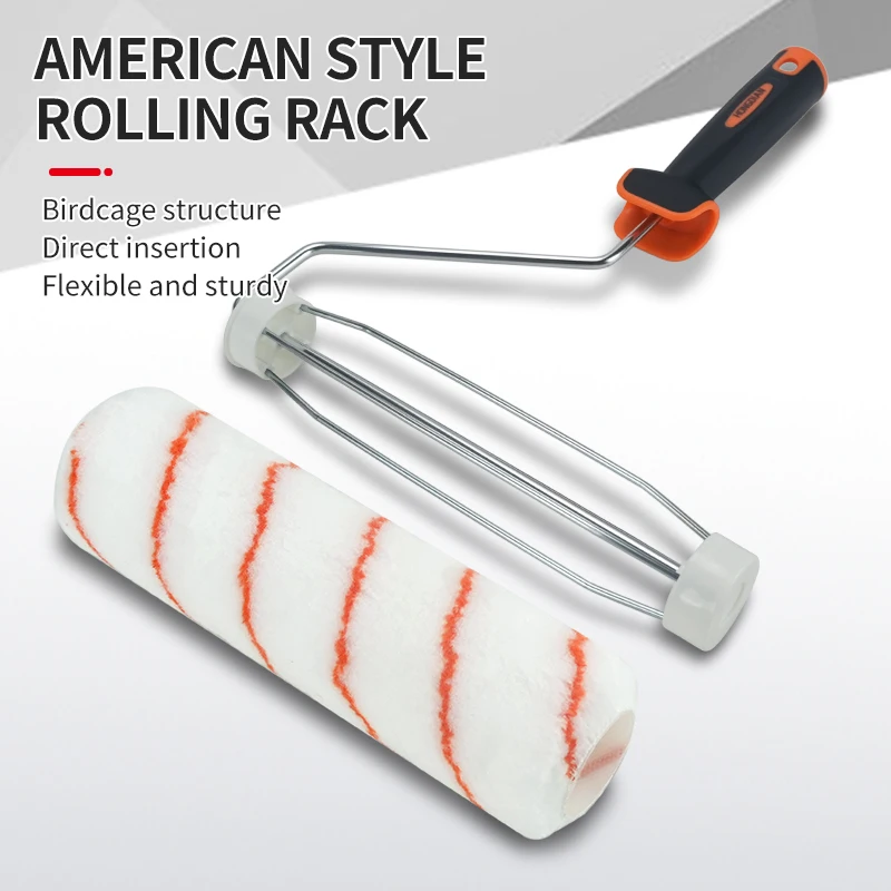 9 Inch Paint Roller Set for Wall Painting DIY Home Office Renovation Kit Includes Roller Frames Covers and Paint Tray Tools