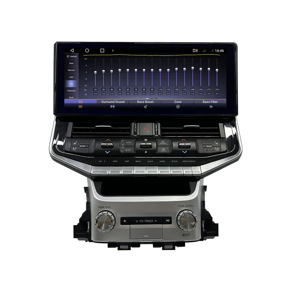 

12,3-дюймовый мультимедийный проигрыватель Carplay для Land Cruiser LC200 2016-2021, Android 13, навигация, автомобильное радио, головное устройство, сенсорный экран