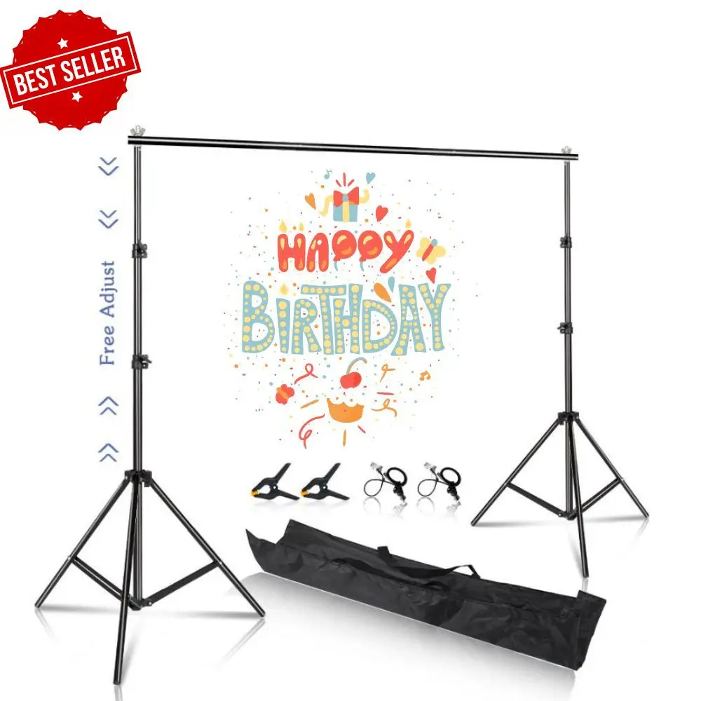 Backdrop Stand Photo Background Support Studio Light Tripod Photography Green Screen Backdrops Birthday ChromaKey Weight Bags