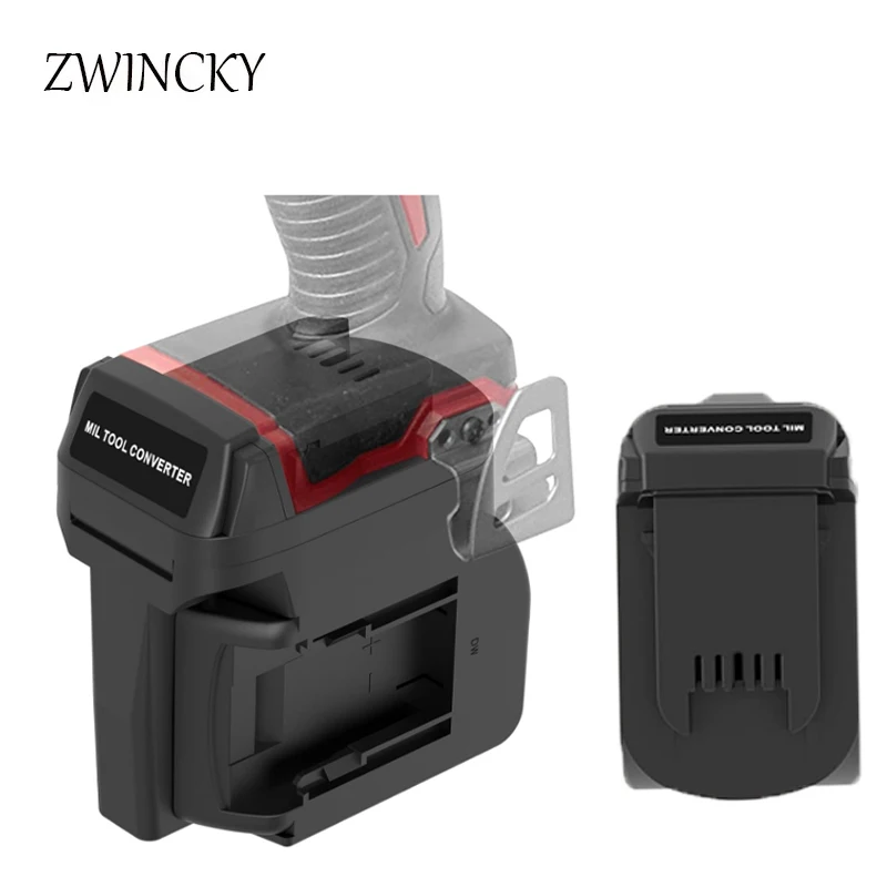 

ZWINCKY Battery Adapter for Dewalt 20V(2Piece) lithium Battery,Convert for Milwaukee 18V，Power Tool 2 in 1 Battery Adapter