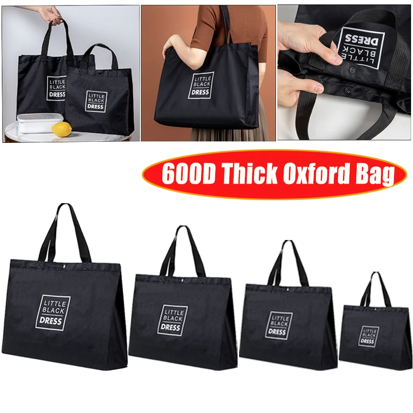 New 600D Double Thickened Oxford Shopping Bag Travel Clothes Accessories Holder Bag Portable Water-proof Storage Bag Water-proof