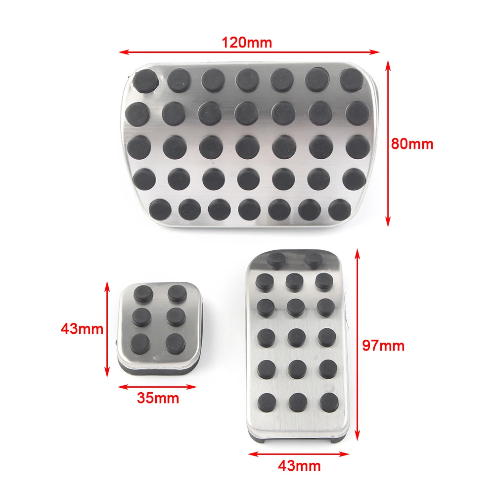 3 PCS Car Brake Gas Pedals Cover For Mercedes Benz V-Class W447 2015-2018 & Vito W639 W447 2011-2018 & Viano W639 2010-2015