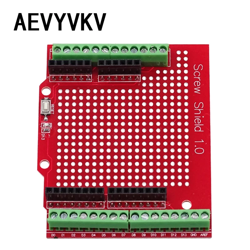 Prototype Screw Shield Expansion Board Assembled Terminal Proto Shield Double-sided PCB IO Solder for Arduino UNO Mega2560 One