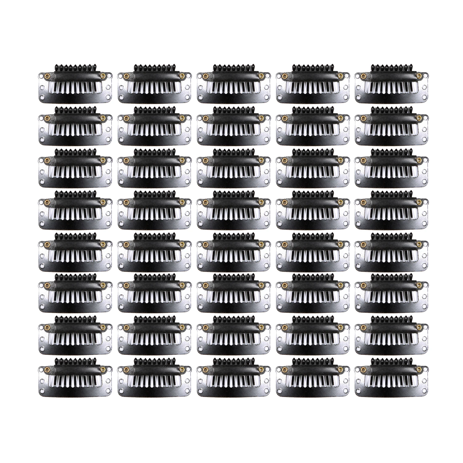 9-Teeth BB Clips 10/20/30/40/50 Pieces 9-Teeth Hair Clips Hair Extensions Snap Clip Metal Wig Comb Clips for Hair Extensions