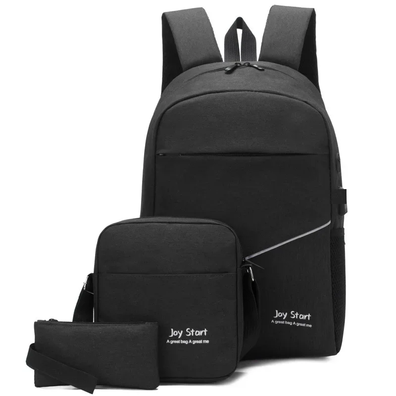 USB Charging Men's Bag Casual Multifunctional Backpacks Men School Bags 3 sets Backpacks 3PCS Fashion Laptop Bag Small Backpack