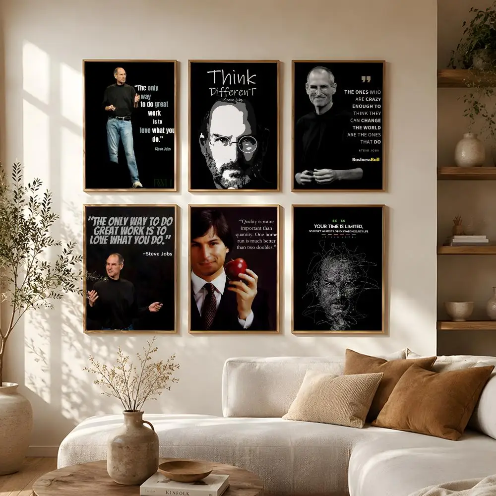 Quote Steve Jobs Quotes Poster Self Adhesive Bar Wall Decal Waterproof Vinyl Sticker Modern Art Wall Poster Cafe Home Decor