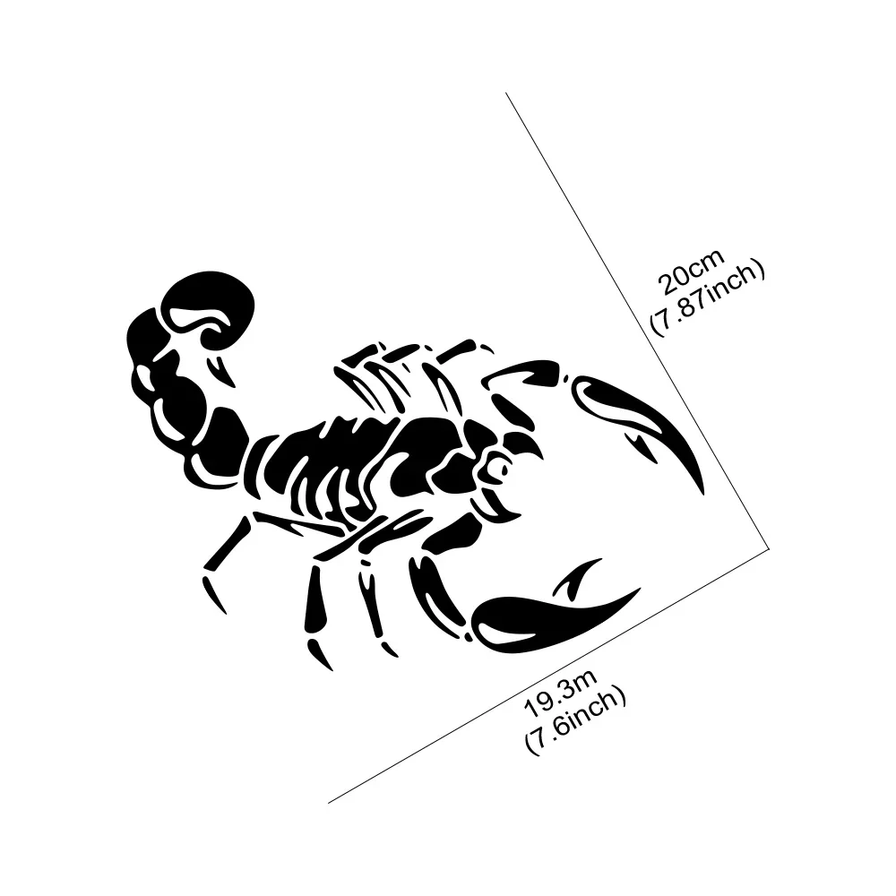 Scorpion Auto Motorcycle Stickers Reflective Waterproof Styling Decals PVC Auto Decoration Car Exterior Interior Accessories