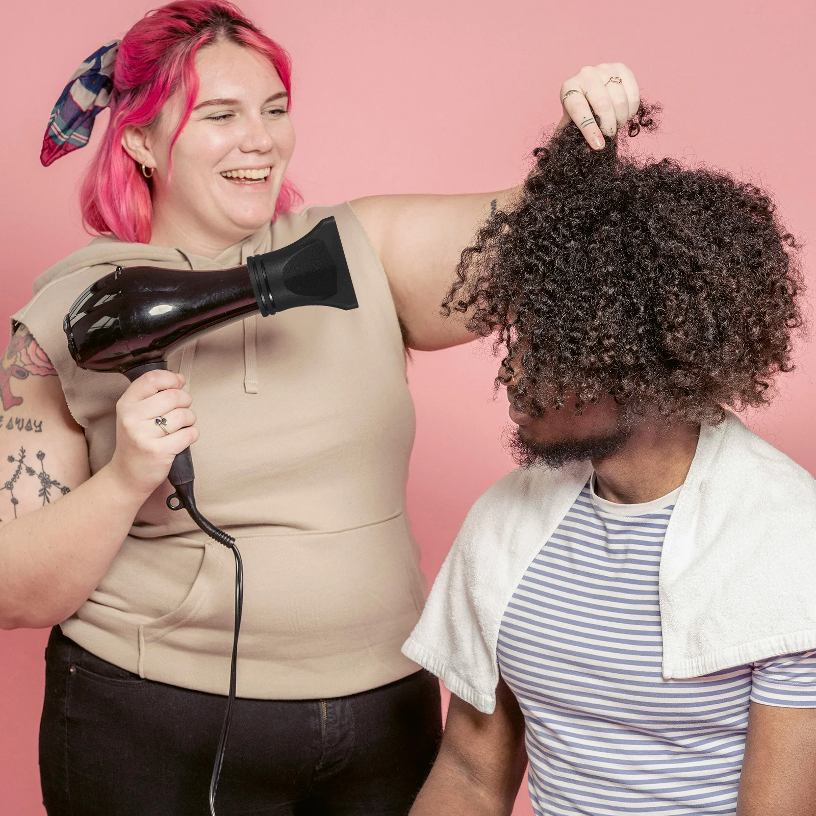 

2pcs Hair Dryer Nozzle Styling Concentrator Lightweight Plastic Long Term Use Enhance Shine Blowdry Effect Hairdressing