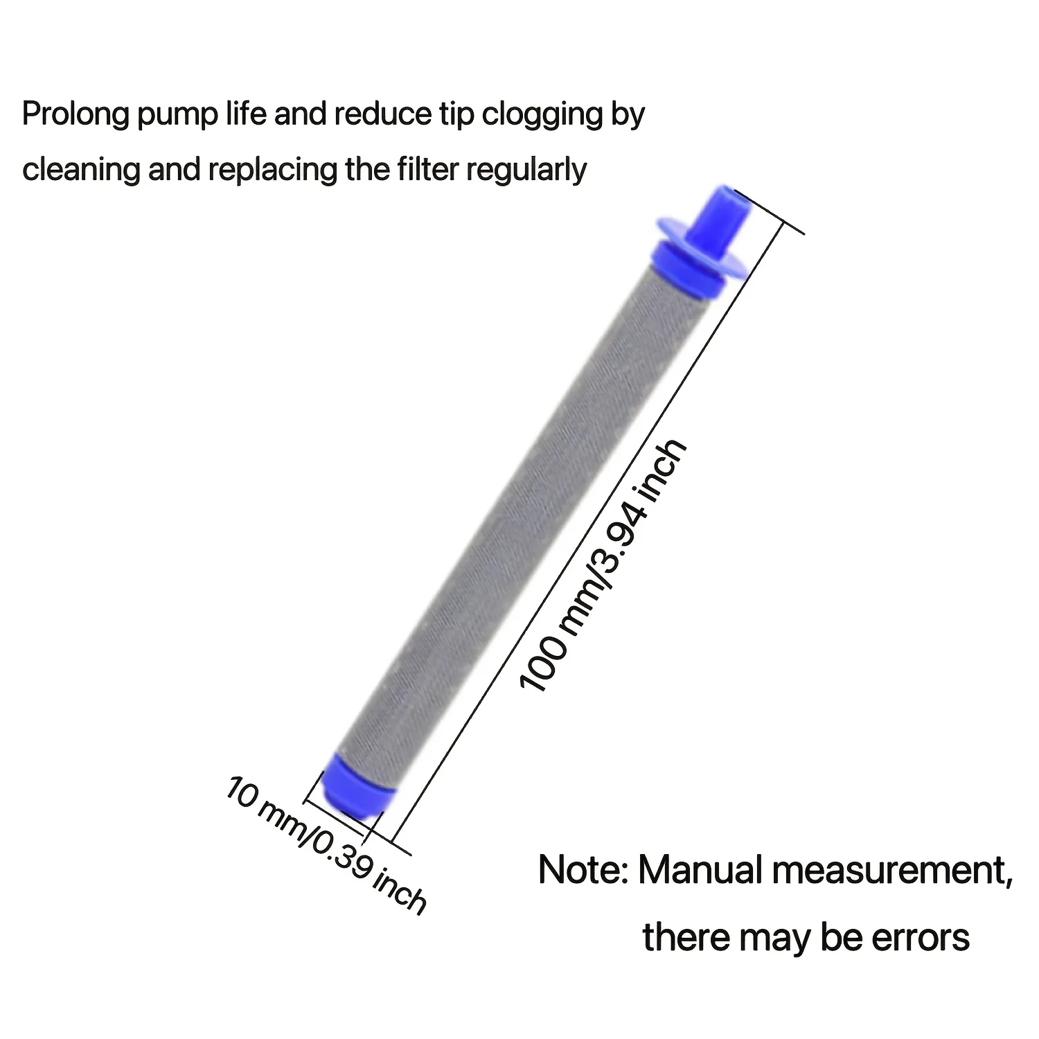 10Pcs Airless Spray Gun Filter 60 Mesh Blue Tip Stainless Steel Mesh Filter High Pressure Paint Sprayer Accessory Replacement image 3
