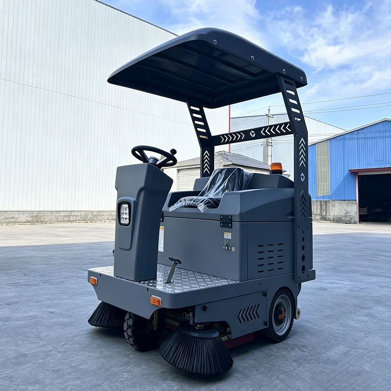 

Industrial Ride-on Road Sweeper with Canopy Efficient Floor Scrubber Street Cleaner Equipment Electric Street Cleaning Machine