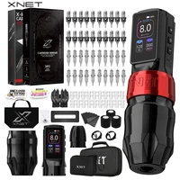 Kit de máquina de tatuaje inalámbrica Xnet Titan Max, 40 Uds., cartuchos mixtos, agujas, Motor Sin Núcleo, batería de 2400mAh, pluma de tatuaje para tatuaje