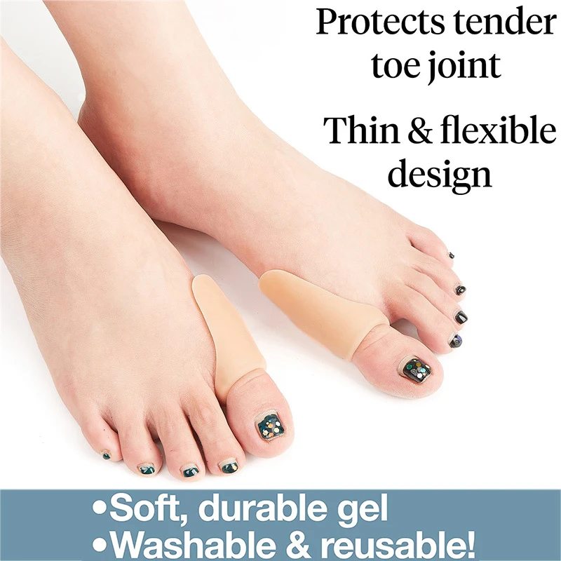 Pexmen 2/4 unidades protetor de joanete em gel almofadas e almofada para joanete para aliviar a dor no pé grande para esfregar e pressionar