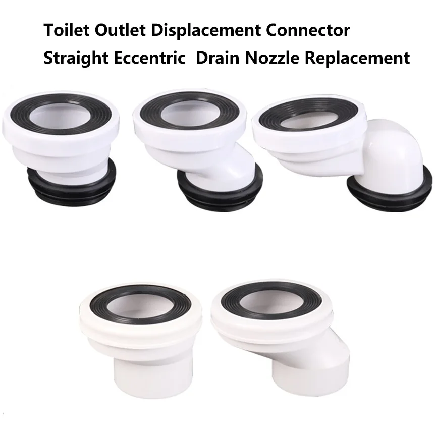 

Соединитель смещения выпускного отверстия для унитаза, резиновое уплотнительное кольцо, интерфейс смещения, ПВХ, прямая эксцентриковая сливная насадка, замена