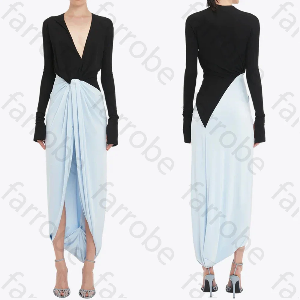 

Customized Elegant Draped Knotted Midi Dress A-Line Evening Dresses Formal Exquisite High Quality Prom Party Gowns for Women