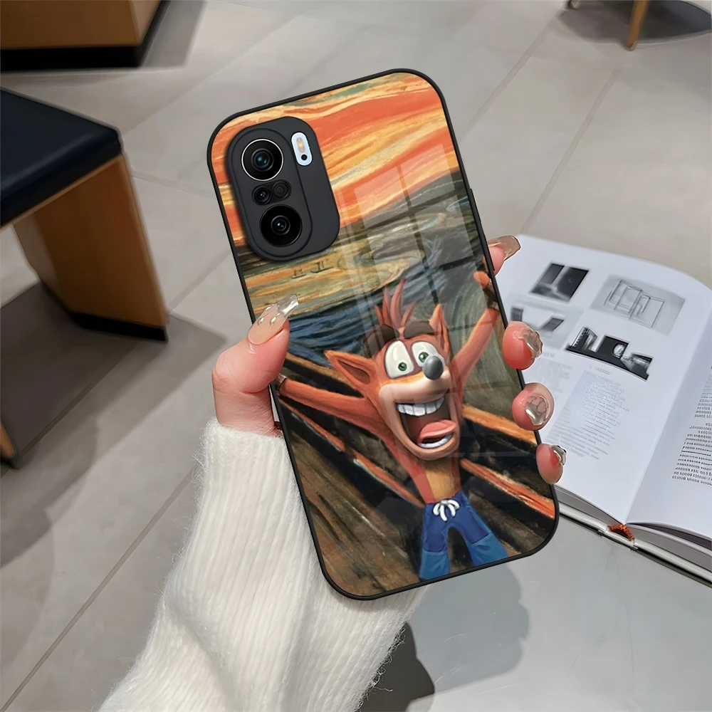 Crash Bandicoot Game Phone Case for Redmi 12c 13c 12 13 Note 13 Pro Plus 11 12 Pro 10 11s 12s Tempered Glass Cover