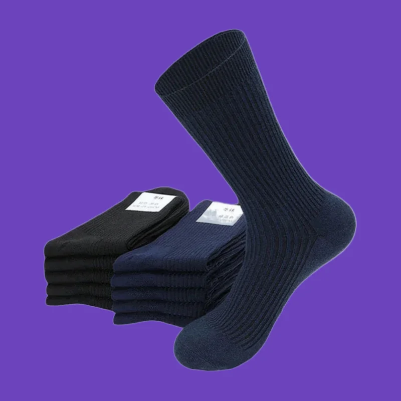 5/10 Pairs Versatile Trend Sock Solid Color Sports Socks Female Casual New Fashion 2024 New Sweat-Absorbent Men's Mid-Calf Socks