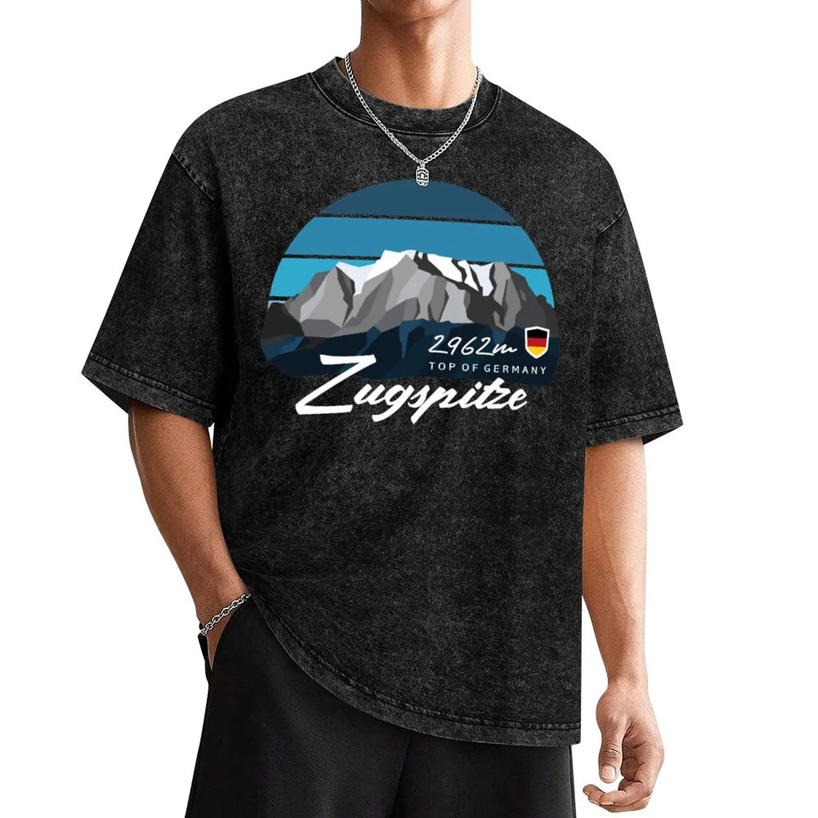 

Zugspitze 2962 Garmisch Partenkirchen Bavaria Germany Mountain T-Shirt graphic tee shirt plus size clothes t shirts for men