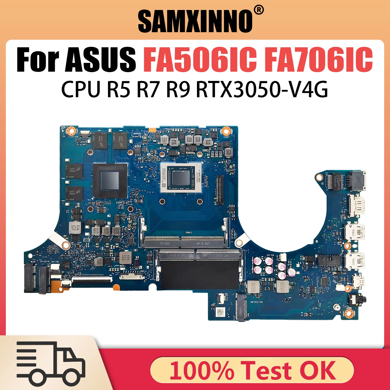 

For ASUS TUF Gaming A15 FA506IC FA706IC Laptop Motherboard CPU R5-4600H R7-4800H R9-4900H RTX3050-V4G