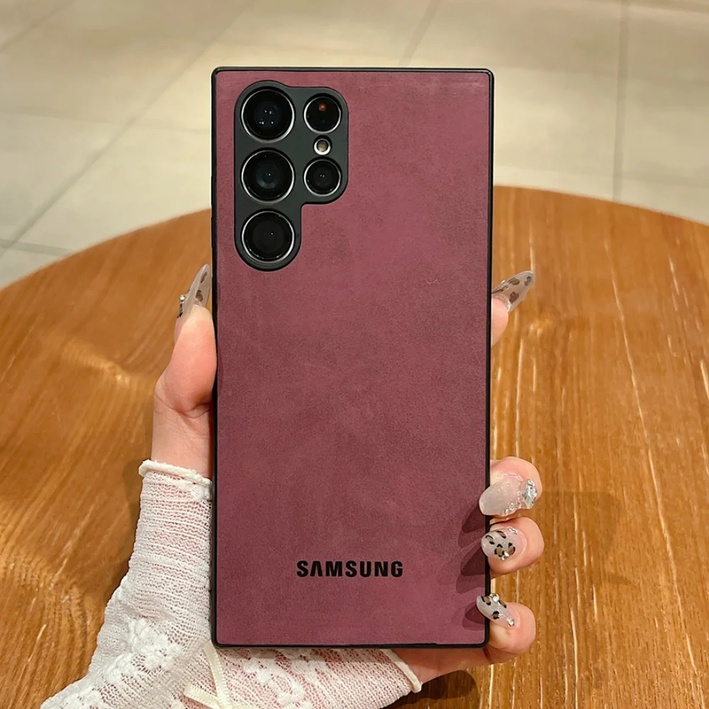 Luxuriöse Lammfell-Schutzhülle für Samsung Galaxy S26 Ultra Hülle S25 S24 S22 S23 Ultra Plus S23 FE Kameraschutz Weiche Abdeckung