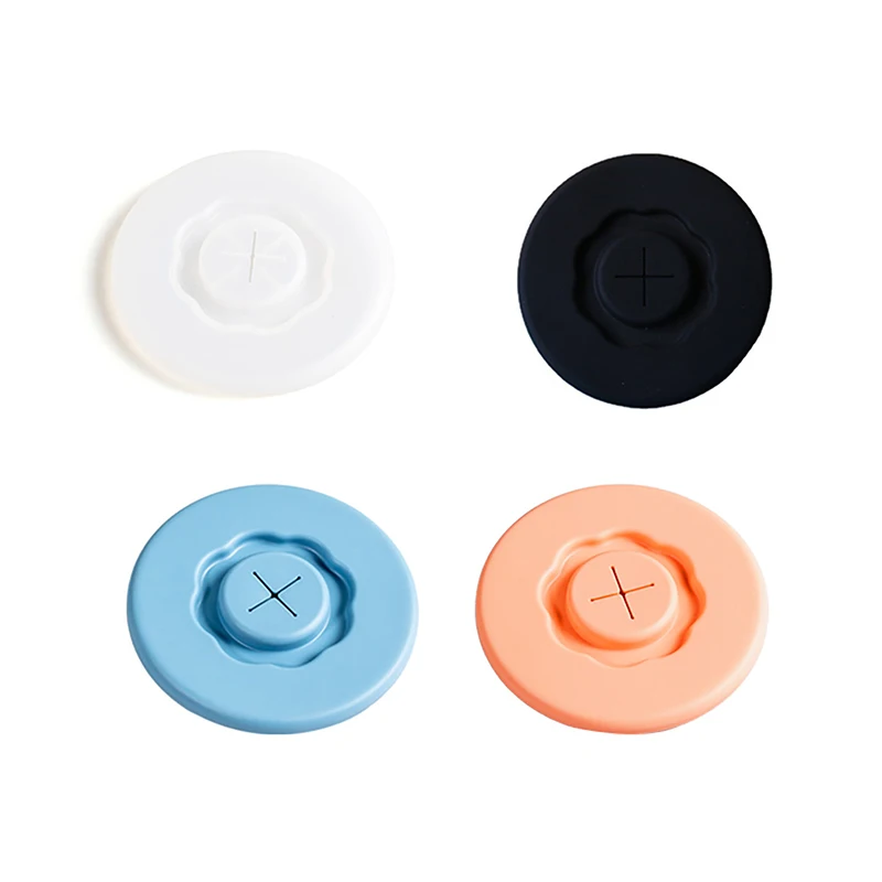 All-Matching Silicone Cup Lid Glass Drink Cover Heat-Resistant with Straw Hole Durable Bottle Accessories Flexible Washable