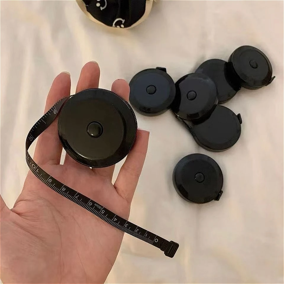 1.5m Mini Portable Black Tape Measure Tailor Ruler Measuring Inches Tape Clothing Size Tape Sewing Tools Accessory
