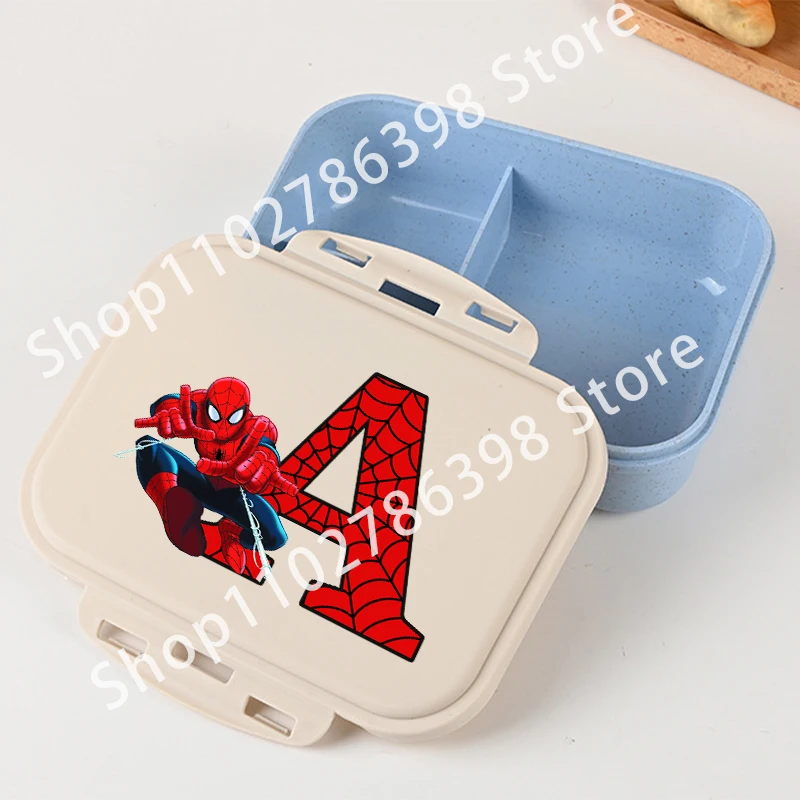 Marvels SpiderMans Boys Bento صندوق الغداء الصبي الكرتون حاويات تخزين المواد الغذائية طالب مدرسة نزهة الفاكهة عشاء حالة هدايا الاطفال