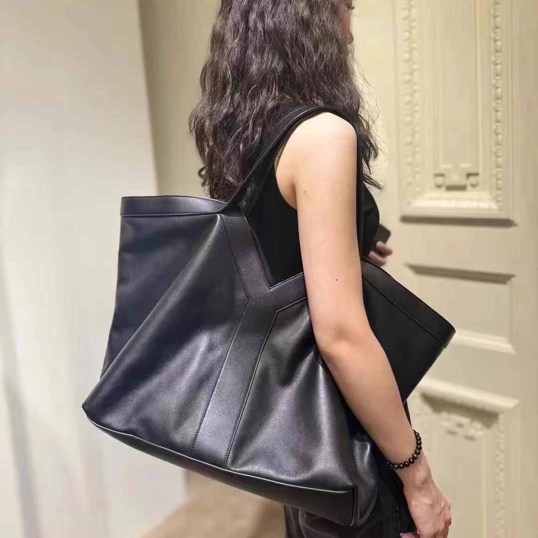 

Laid-ba Sle, большая кожаная сумка-тоут Capaci, женская сумка на одно плечо с украшением на пояс для ежедневного использования