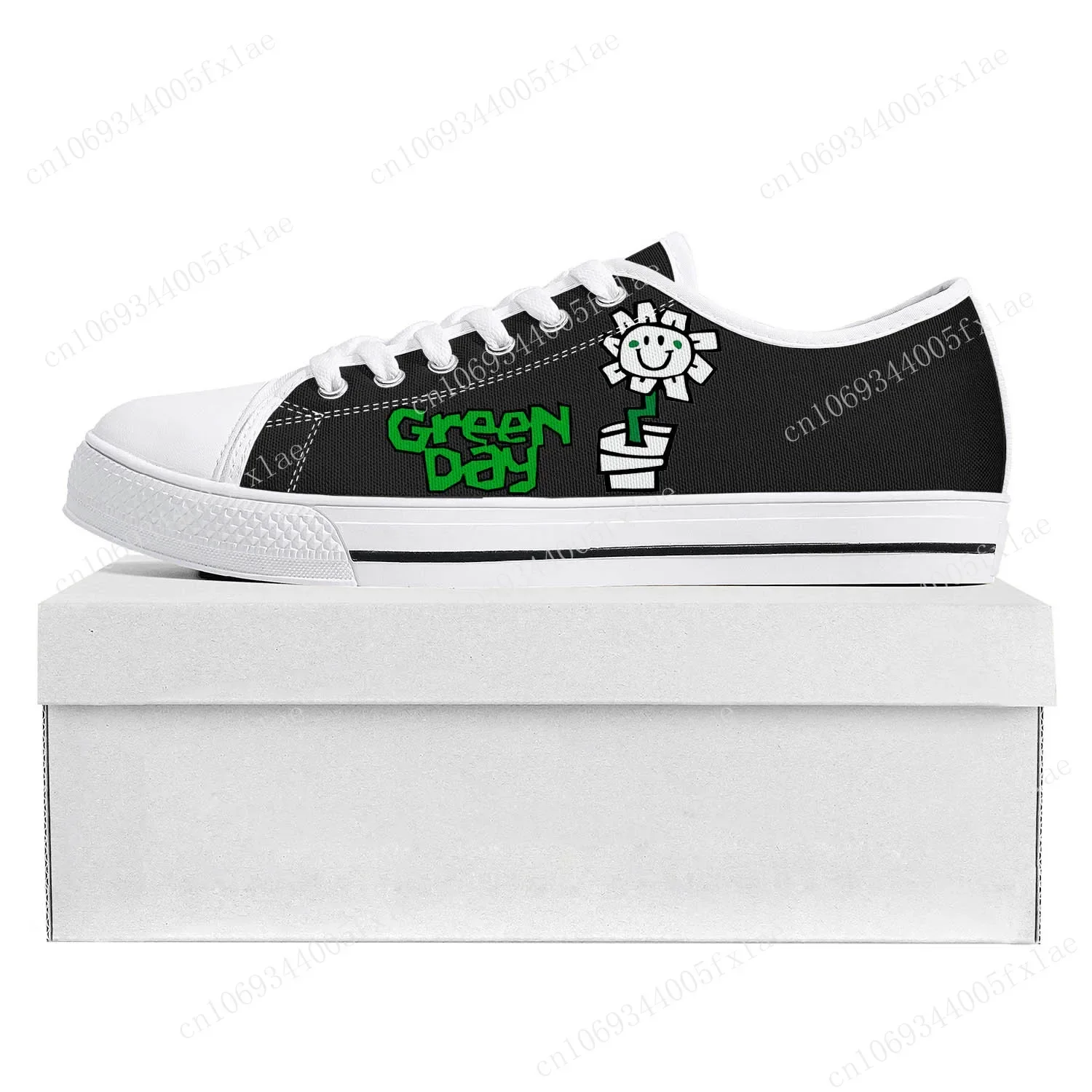 Green Day Pop Rock Band Low Sneakers, Homens Mulheres Adolescente Canvas Sneaker, Top de Alta Qualidade, Casual Casal Sapatos, Sapato Personalizado